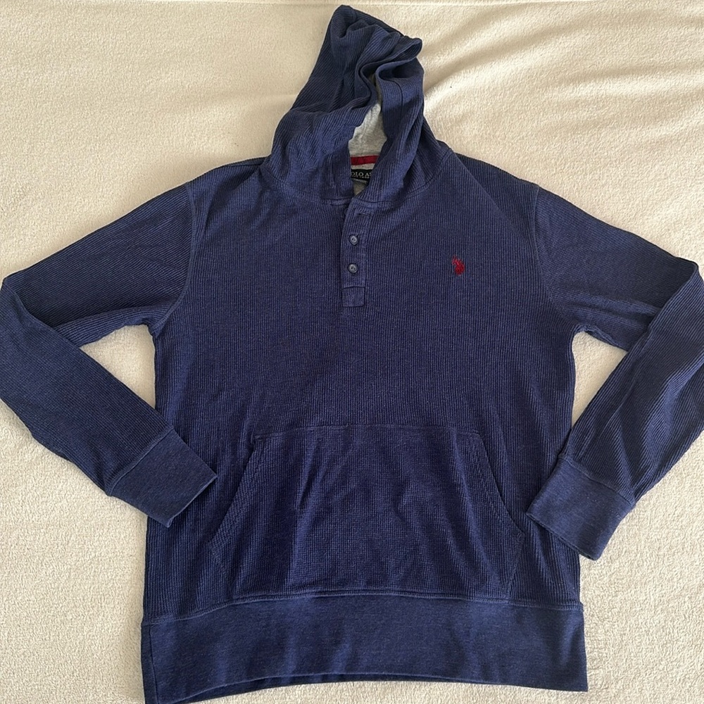 US Polo Purple Light Hoodie/ Sweater, Men’s Medium with Pocket